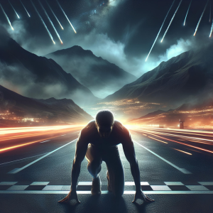 Human Design Gate 53 - The Gate of Starting Things - man at the starting line