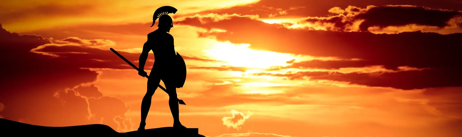 Human Design Gate 38 - The Gate of The Fighter - Spartan on top of a mountain