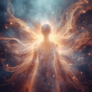 Diagram showing the Human Design Reflector's sampling and resistant aura with energy waves flowing through a protective barrier