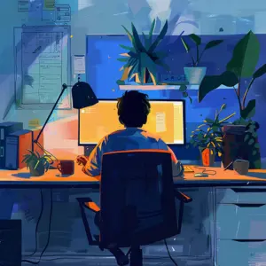 Human Design Strategy Wait for An Invitation - man working late