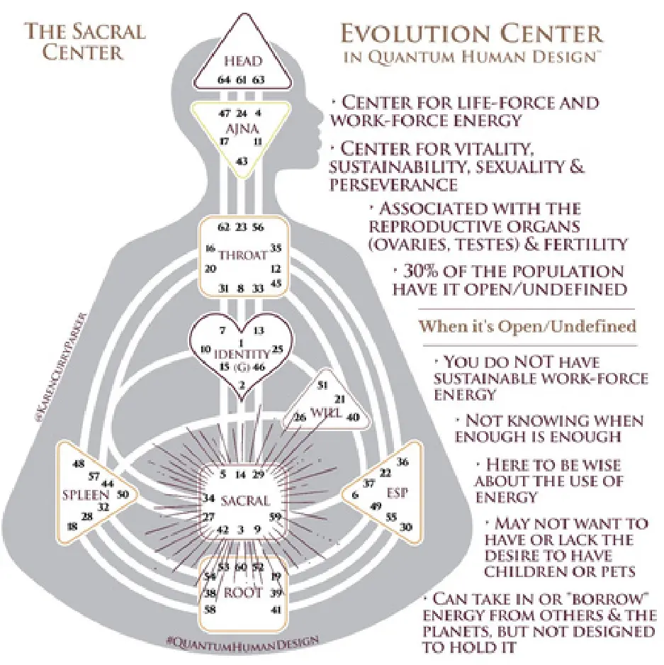 Human Design Chart - Open Sacral Center